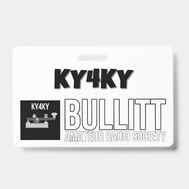 Crachá do Membro do Clube KY4KY da B.A.R.S (Frente)