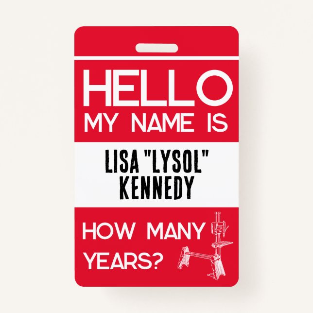 Crachá do Nome da Celebração do 75 Aniversário do  (Verso)