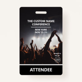 Crachá do Participante do Código QR de Acesso à Co