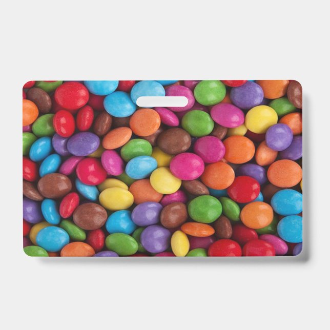 Crachá doces bonitos kawaii cores arco-íris cores chocola (Frente)