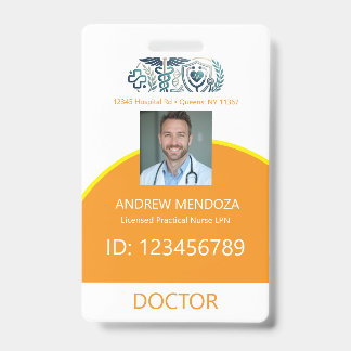 Crachá Doctor Physicians Hospital Employee Tag & Badges