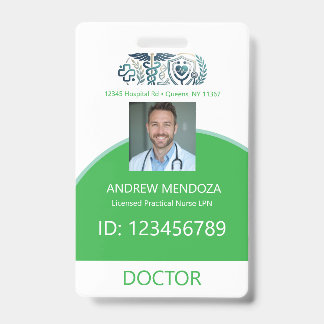 Crachá Doctor Physicians Hospital Employee Tag & Badges