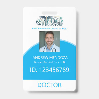 Crachá Doctor Physicians Hospital Employee Tag & Badges