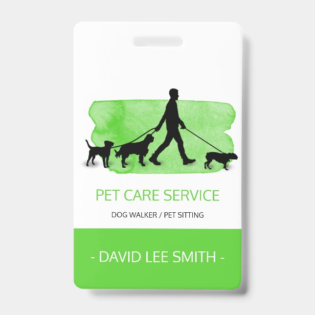 Crachá Dog walker / Pet Care Sitting (Frente)