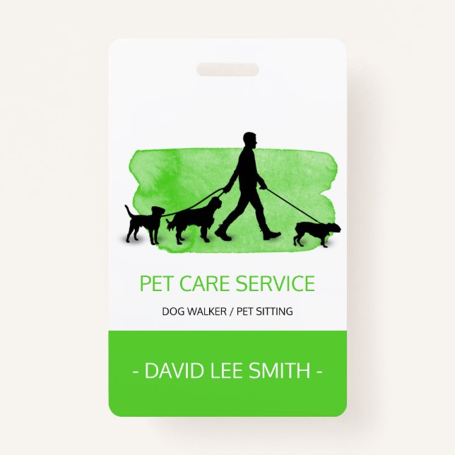 Crachá Dog walker / Pet Care Sitting (Frente)