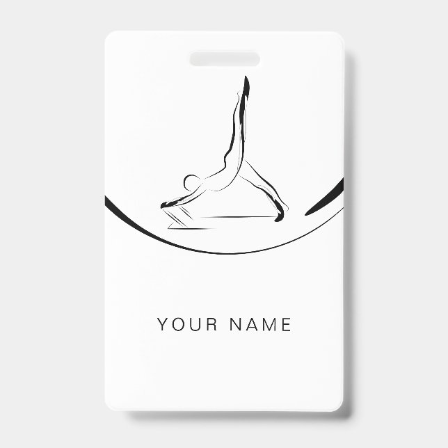 Crachá Dois pilates posam no reformador (Frente)