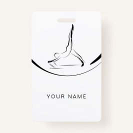 Crachá Dois pilates posam no reformador