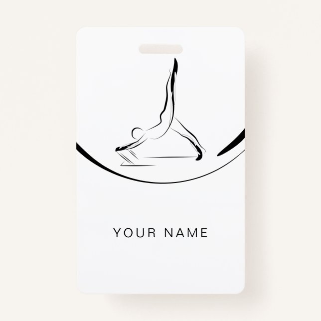 Crachá Dois pilates posam no reformador (Frente)