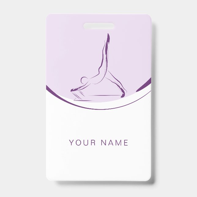 Crachá Dois pilates posam no reformador | Cor (Frente)