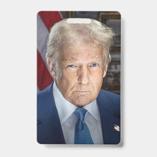 Crachá Donald Trump 2025 Presidente Americano Portrait