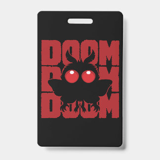 Crachá DOOM DOOM DOOM Kawaii Mothman Críptido