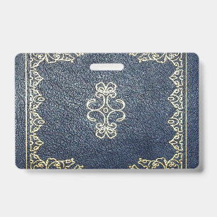Crachá Dourado e Azul Caído