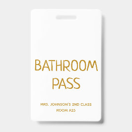 Crachá Dourado Roteiro De Volta Ao Salão De Banheiro Da E