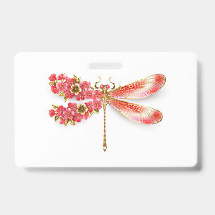 Crachá Dragonfly com joalheria sakura