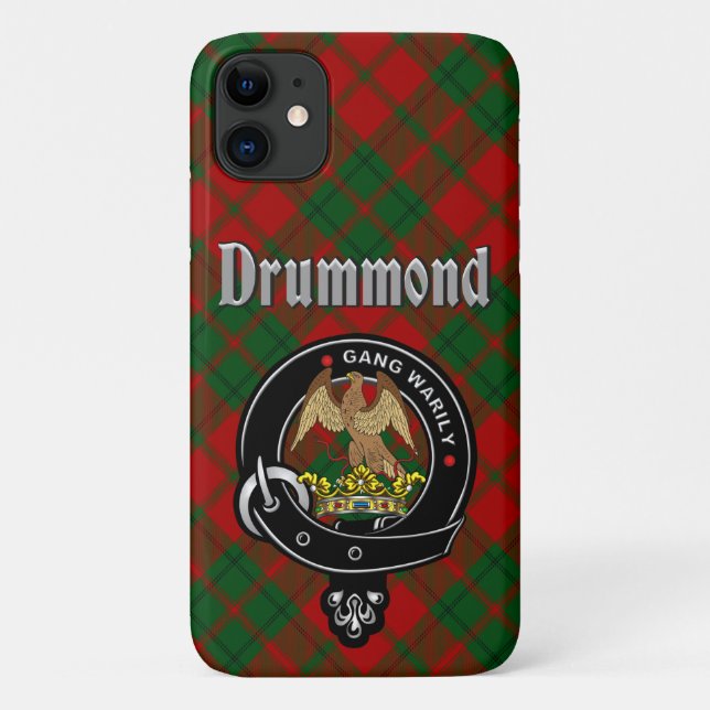 Crachá Drummond Clan e Capa de telefone Tartan (Verso)