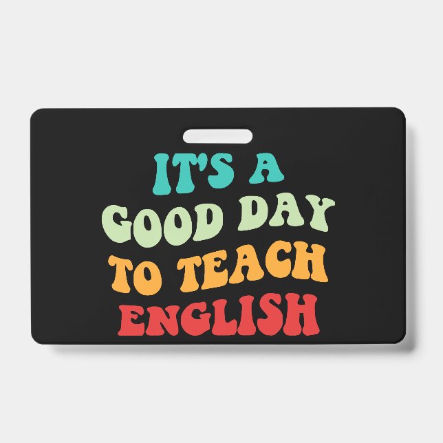 Crachá É Um Bom Dia Para Ensinar Inglês I (Frente)