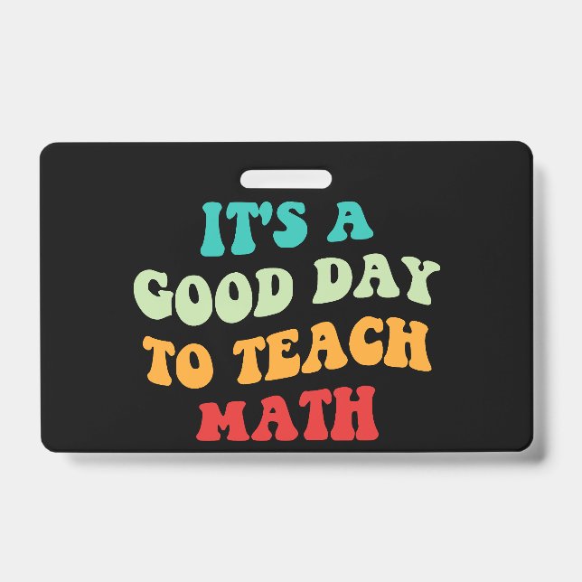 Crachá É Um Bom Dia Para Ensinar Matemática I (Frente)