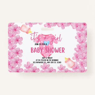 Crachá é um chá de fraldas de menina