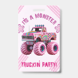 Crachá É uma Foto Personalizada de uma Festa de Monster T