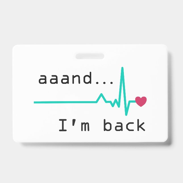 Crachá E volto, Negócio de Sobrevivente de Ataque Cardíac (Frente)