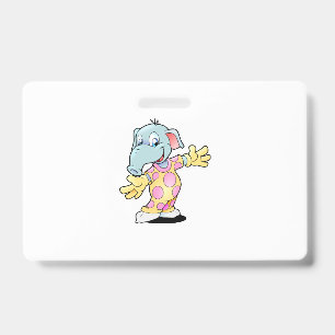 Crachá Elefante em pijamas