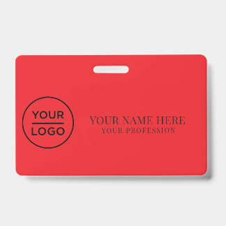 Crachá Elegant custom Logo Employee Simple