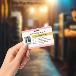 Crachá Elegant Custom Student ID Card Design