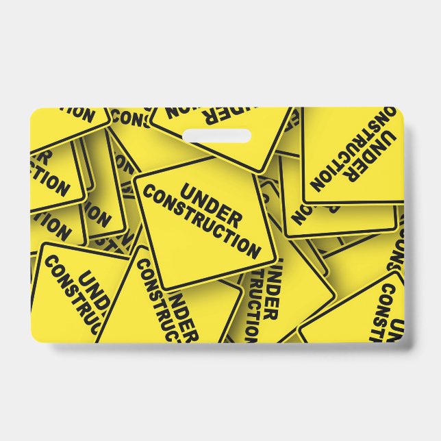 Crachá Em Sinais De Construção (Frente)