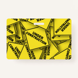 Crachá Em Sinais De Construção