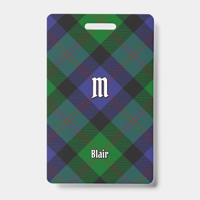 Crachá Emblema Clan Blair Tartan (Frente)