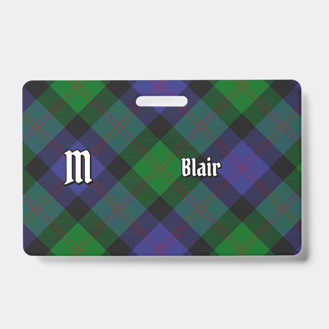 Crachá Emblema Clan Blair Tartan (Frente)