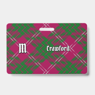 Crachá Emblema Clan Crawford Tartan