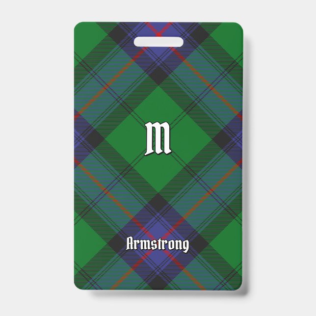 Crachá Emblema de Caça do Tartan do Clã Armstrong (Frente)