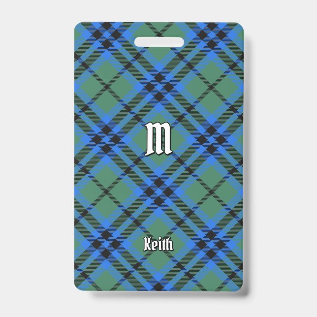 Crachá Emblema de Tartã do Clã Keith (Frente)