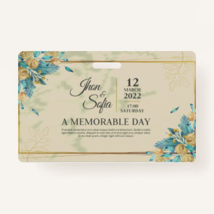 Crachá Emerald Greenery Faire-part de mariage Décontracté