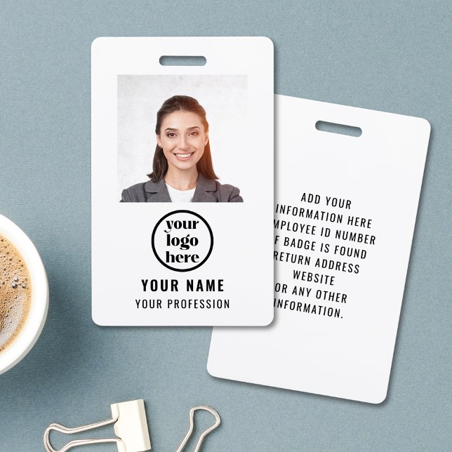 Crachá Employee Photo ID Company Security Badge (Criador carregado)