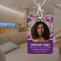 Empresa bonito de Pêssego e Padrão Floral Roxo