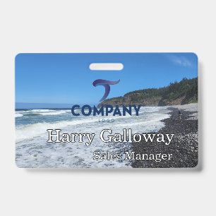 Crachá Empresa Comercial Corporativa Personalizada e Marc