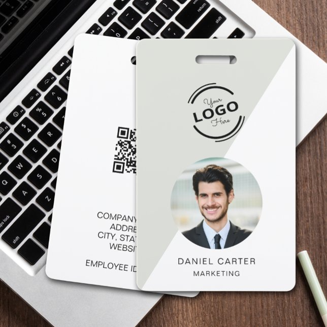 Crachá Empresa de ID de Foto do Funcionário (Criador carregado)