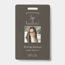 Crachá Empresa de identificação de foto do funcionário do