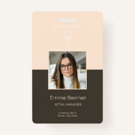 Crachá Empresa de identificação de foto do funcionário do