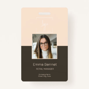 Crachá Empresa de identificação de foto do funcionário do