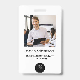 Crachá Empresa de logotipo para identificação de fotos do