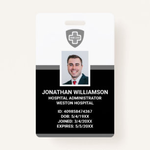 Crachá Empresa Personalizada de ID de Foto, Código de Bar