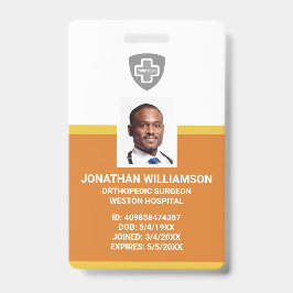 Crachá Empresa Personalizada de ID de Foto, Código de Bar