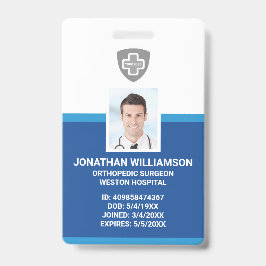 Crachá Empresa Personalizada de ID de Foto, Código de Bar