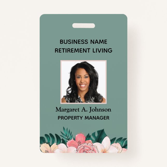 Crachá Empresa Verde de Identificação de Fotografia do Fu (Frente)