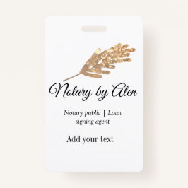 Crachá Endereço de adição do agente de assinatura de empr