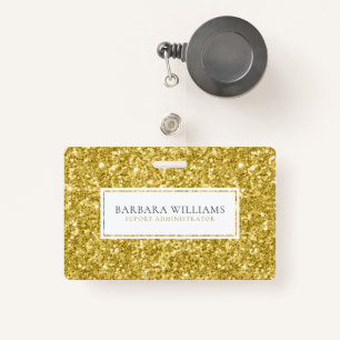 Crachá Ênfase Branca do Fluxo de Falhas Dourado