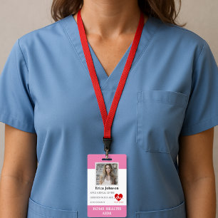 Crachá Enfermeira certificada pelo Home Health Aide